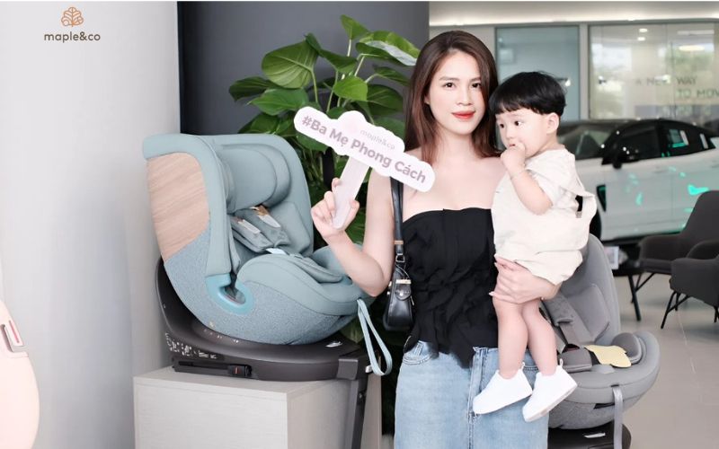 ghế ô tô Maple&co an toàn cho trẻ